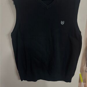 Chaps V-Neck Black Sweater Vest
